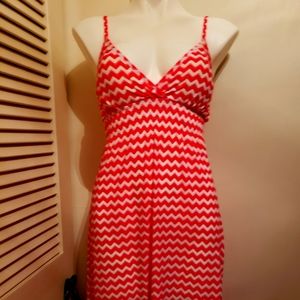 Pink and white dress